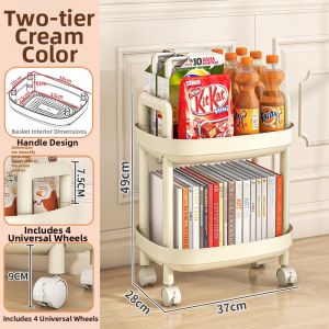 Multi-level Movable Storage Shelf for Home Use