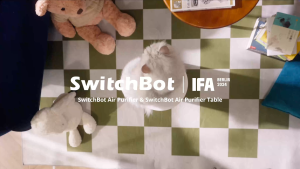 SwitchBot Smart Air Purifier Table | HEPA Air Cleaner | Pet Hair Air Filter | Support Matter Wi-Fi