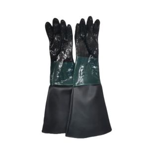 1 Pair Sandblasting Tangan Karet Sarung Tangan Blasting 65cm Gloves Sandblasting Sarung Tangan Chemical Sarung Tangan Sandblast