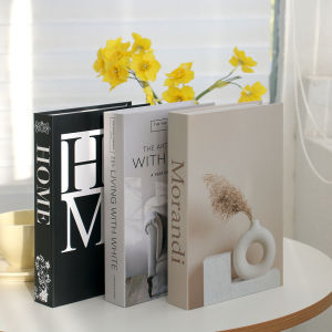 3pcs/Set Modern Fake Books Decoration White Color Simulation Book Home Decor Club Hotel Model Living Room Props Books Decor