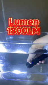 ASAFEE Diving Flashlight 1800LM 100M IPX8 Waterproof Dual Color LED 4 Light Modes SOS Function Rechargeable 21700 Battery 3 Colors DT200