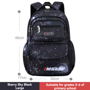 【Flash Deal】NEW Star sky Kids school Backpack Waterproof Large Capacity Spine Protection Load Reduction School Bag Spine Protection Load Reduction Primary School student Backpack