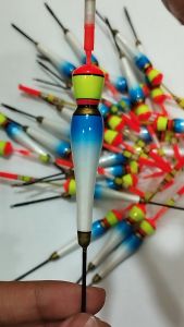 PELAMPUNG KUMBUL PANCING ANTI BADAI TABUNG KLEM PANJANG 16 CM BAHAN KAYU