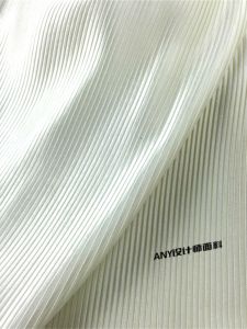 Vải Xếp Ly Trắng Ngọc Trai Mờ Mềm Mại Vải Thắt Nút Đồng Quê Vải Thiết Kế Vải DIY Vải Thắt Nút Xếp Ly Mềm Mại