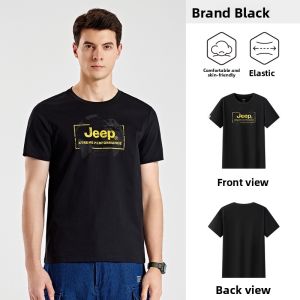 Jeep | Jeep Mens Breathable Casual Short Sleeve T-shirt Outdoor Sports Upper Apparel Ultra-light Quick-dry UV Protection Windproof