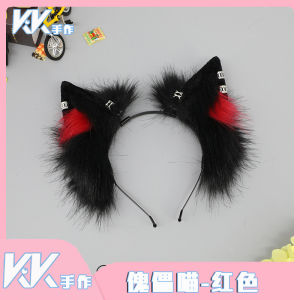 เครื่องประดับผมหูสัตว์ขนเทียมทำมือ Adorable Cosplay Party Headwear Puppet Cat Hair Accessories Original Design Unmounted