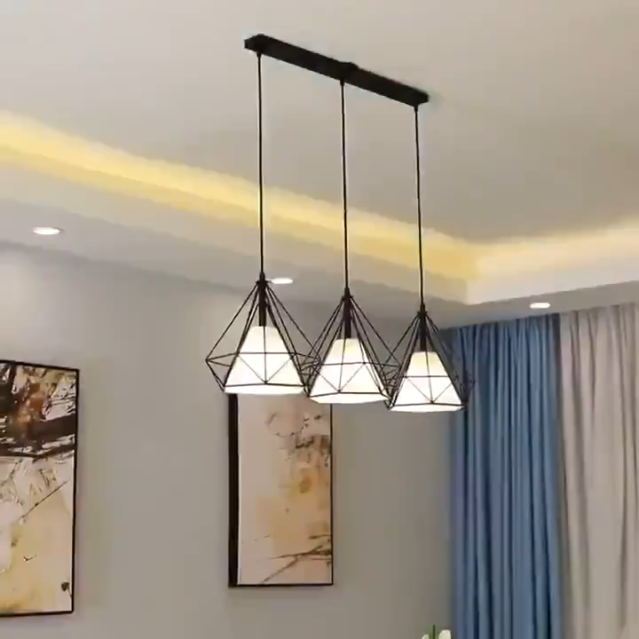 Ceiling Lamp Modern chandelier ceilinglight industry cage diamond light