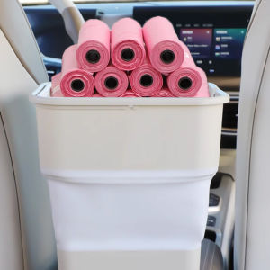 Foldable Car Trash Can Womens High-End Sense New 2025 Automobile Interior Umbrella Storage Box Plastic Table Top Mounted