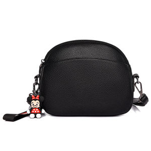 Trendy Shell Shaped Large Capacity Womens Shoulder Bag Top Layer Cowhide Leather Crossbody Bag Fashionable Casual Handbag