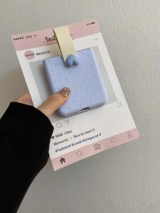 Ins Style Heart Shaped Folding Screen Phone Case Womens Ring Holder Anti-Fall Protection for Huawei Pocket2 Samsung Z Flip6 5 OppoFindN3 2 Flip Xiaomi Mixflip