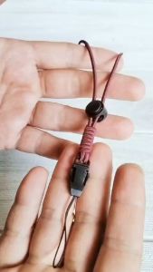 Hand Strap String Simpul Hitam Elastis Polos Aksesoris Tali Hp