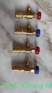 Valve Adaptor Nepel Freon R22 ke R410 R32 Charging Valve Connector Converter Adapter Napel R410 R32
