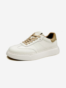 Aokang Mens Sporty Casual Thick-Heeled Shoes Breathable All-Match Spring Autumn Fashion Sneakers Comfortable Leather Sneakers