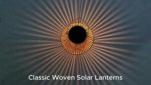 Outdoor Solar Rattan Lanterns Waterproof Hanging Boho Solar Lights for Garden Patio Yard Porch Decorative Lighting