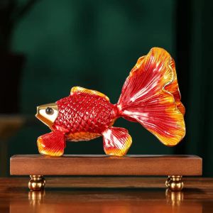DATONGSHIJIA | Creative Brass Goldfish Decorative Artwork for Home