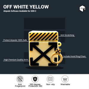 Off-White Case Airpods Silicone casing cover accessories AirPods READY STOCK PROMO LUCU MURAH BANGET DIJAMIN PALING MURAH