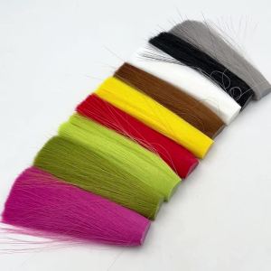 5.71" Long Tapered Faux Bucktail Fiber Fly Tying Material For Mayfly Tails Nymphs Wing Streamer Poppers Bucktail Musky Jig Lure