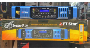【VOICEBALL】FT STAR BOMBER F1.0 Digital Karaoke Professional Integrated Power Amplifier USB Bluetooth 98 DSP Stereo 1000W 20Hz-20kHz 0.5% THD 48.8x30.5x10cm