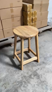 Ghế đôn gỗ cao su hàng lắp ráp cáo 50cm