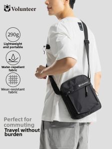spaceman | Water Resistant Lightweight Mini Bag for Men with Multi-Layers