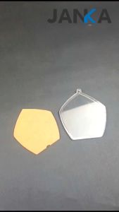 JANKA Cover Medali Insert Paper Akrilik Frame Gantungan Penghargaan Apresiasi Piagam Juara Wisuda Ukuran 7.5Cm Bentuk Segilima Bening Transparan Tanpa Tali