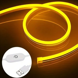 5V USB Dimmable Touch Control LED Strip Light Flexible Cuttable Neon Ribbon Tape Decoration Hallway Room Lighting