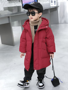 Thickened Long down Jacket Childrens Clothing Baby Boy Winter Coat Stylish Korean Version Polyester Fiber White Duck down Filling