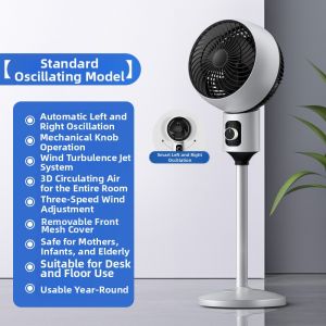 Quiet Standing Floor Fan Large Wind Power Air Circulation Remote Control Table Fan for Home Use NOCC LiLi 301A Air Circulator