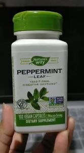 Natures Way Peppermint Leaf  700 mg 100 Vegan Capsules