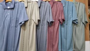 [TÁO MÈ] Áo Thun Nam Có Túi Trung Niên Loại Sọc Cổ Bẻ From Rộng Tay Lỡ Size Từ 50 - 75kg