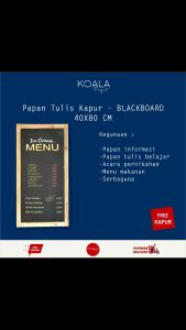 PAPAN TULIS KAPUR BLACKBOARD 40X80CM - KOALA PROJECT
