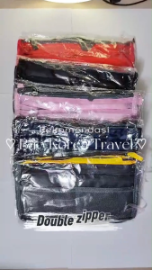 (BISA COD) Korean Tas Tempat Kosmetik Double Zipper Bag in bag / Dompet Pouch Travel Organizer - Rapi dan Aman dengan Desain Portabel