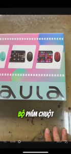 Bộ Bàn Phím Giả cơ và chuột không dây AULA AC306 (Màu HỒNG) Chính Hãng