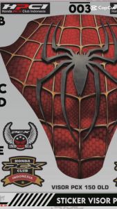 Stiker visor Winshield honda pcx 150 Old / stiker Winshield keren / stiker visor gambar spiderman / stiker visor gambar joker / stiker visor gambar