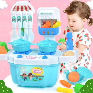 Kids Kitchen Pretend Play Toys Set Cutting Play Food Toy for Toddler Children Birthday Gift