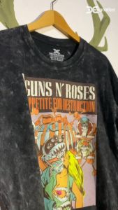 Kaos BAND GUNS N ROSES Stone Wash Oversize / Tshirt Music Rock N Roll Distro Murah / KAOS BAJU GNR Washing Oversized Vintage