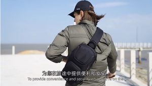 BANGE Osuko Sling Bag Multi Compartment Water-Resistant Crossbody Chest Bag Big Capacity Travel Biker Beg Silang Sandang