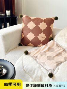 Áo Khoác Gối Gấp Hai Trong Một Sang Trọng Cho Chuyến Đi Làm Bằng Vải Polyester Hình Vuông Hiện Đại Đơn Giản Dùng Để Xem TV Ở Nhà