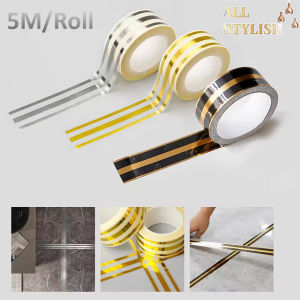 1 Roll 5M Living Room Tile Gap Tape Mildewproof Self Adhesive Gap Sealing Foil Strip Wall Tile Floor Stickers Home Decor
