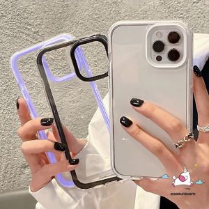 ♥FREE Shipping+Spot goods♥ Luxury Casing Vivo Y16 Y35 Y22 Y02S Y11 Y12 Y15 Y17 Y20 Y20i Y20A Y20S Y12A Y12S Y7S Y9S S1 Pro Square Clear 3-in-1 Candy Color Phone Case Cover