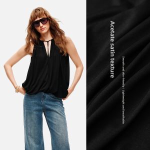 BEIQIANI | Flowing A-Line Sleeveless Tied V-Neck Top