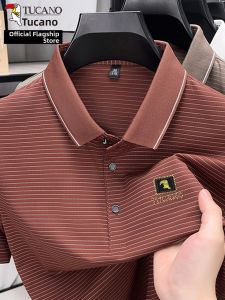 TUCANO | Middle-aged Men Ice Silk Wrinkle-free Short Sleeve Polo Shirt for Summer