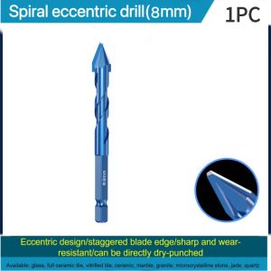 5/4/1PCS high-Hardness Skew Head Eccentric Drill Bits For Tiles/ Glass/Metal/Wood Drilling Tools 6-12mm Drill Bits Set