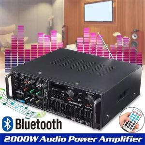 🔝【24 hours delivery 】SUNBUCK 5.0 bluetooth 2000W 110V 220V Audio Power Amplifier Home Theater Amplifiers Support FM USB SD Card 4 Micro