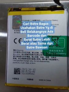 Baterai Realme 5 Pro & Oppo Reno Z BLP731: Batre Original & Berkualitas