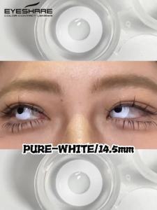 EYESHARE Cosplay White Colored Contact Lenses 2pcs Crazy Red Contact Lenses Anime Black Eye Lenses Halloween Beauty Makeup Lens