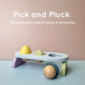 Learning Time Pick & Pluck Turning 1 Series - Mainan Kayu Stimulasi Jari Bayi 9-18 Bulan