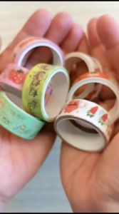 WASHITAPE MINI MOTIF KARTUN MASKING TAPE SELOTIP KERTAS JOURNALING TAPE UNTUK SCRAPBOOK