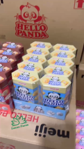 Bánh gấu nhân sữa Meiji Hello Panda 40g nhân vị socola kem sữa matcha caramen Meiji thương hiệu Nhật Bản