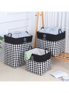 Large Capacity Portable Clothes Storage Box Bag Waterproof Moisture Proof Mold Proof Home Use Basket Nordic Style Cotton Material